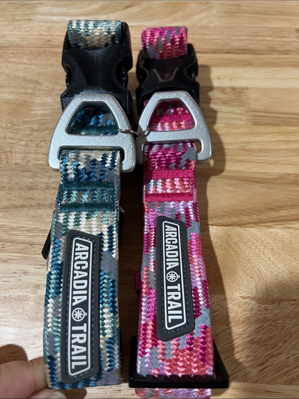 NWOT Arcadia trail pair of Adjustable Nylon Collars sz XL 18-28”